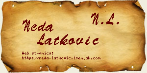 Neda Latković vizit kartica
